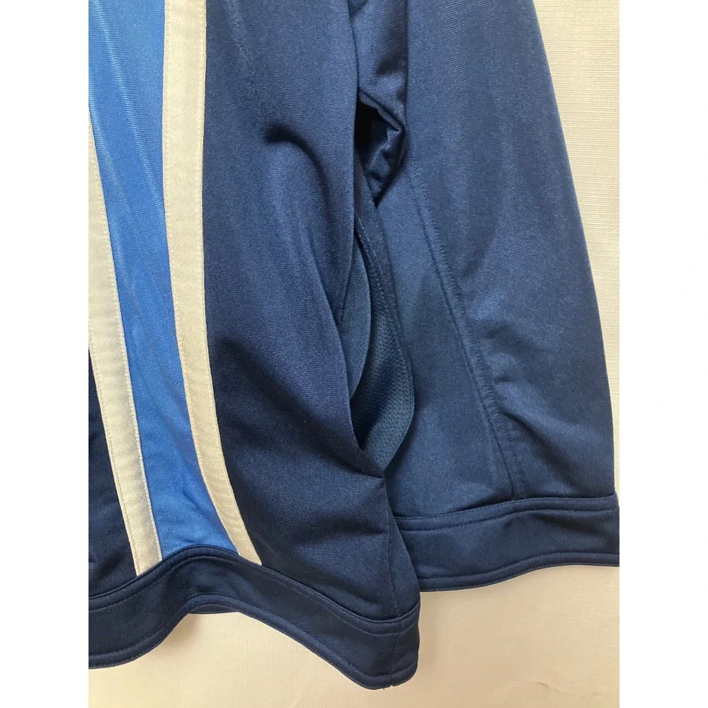 Nike Track Jacket Mens M Navy Blue Excellent Full Zip Stripe Swoosh F1-NKA